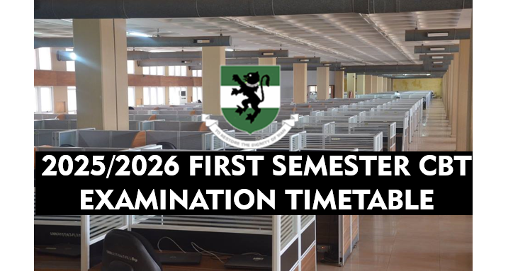 2025/2026 First Semester CBE Examination Timetable
