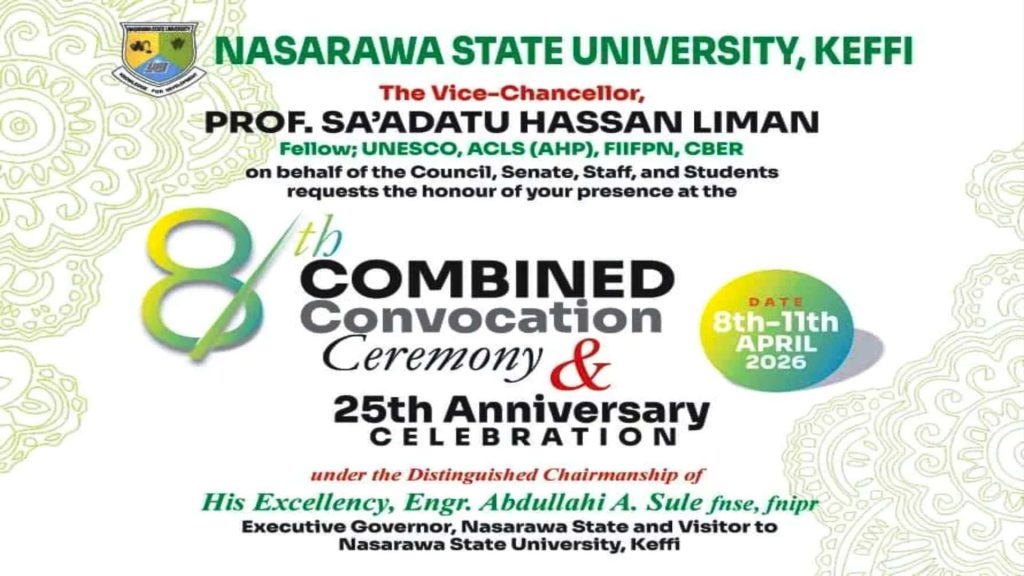 NSUK 8th convocation and 25th anniversary celebration date