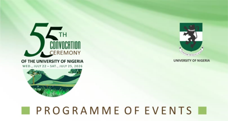 55th CONVOCATION OF THE UNIVERSITY OF NIGERIA, NSUKKA