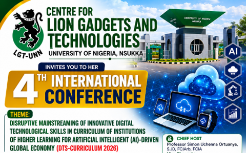 4TH INTERNATIONAL CONFERENCE ORGANISED BY THE CENTRE FOR LION GADGETS AND TECHNOLOGIES, UNIVERSITY OF NIGERIA, NSUKKA