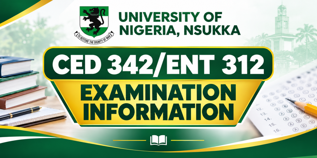 CED 342/ENT 312 Examination Information